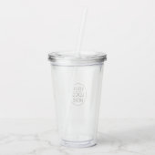 Moderne Geschäftslogo-Branding  Acryltrinkbecher (Rückseite)