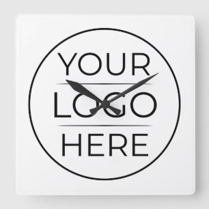 Moderne Geschäftslogo-Branding Quadratische Wanduhr