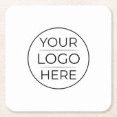 Moderne Geschäftslogo-Branding Rechteckiger Pappuntersetzer (Vorderseite)
