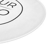 Moderne Geschäftslogo-Branding Schneidebrett (Ecke)