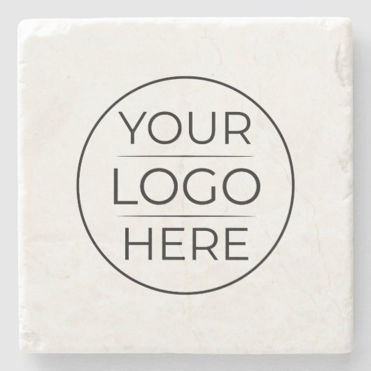 Moderne Geschäftslogo-Branding Steinuntersetzer (Vorderseite)