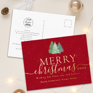 Moderne Geschäftslogo Frohe Weihnachten Schrift Go Folien Feiertagspostkarte