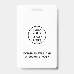 Moderne Geschäftslogo-Mitarbeitername Jobtitel Ver Ausweis