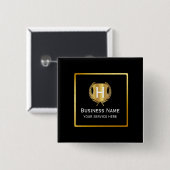 Moderne Geschäftslogo-Werbebranding Button (Vorne & Hinten)