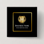 Moderne Geschäftslogo-Werbebranding Button (Vorderseite)