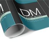 Moderne Geschäftsvorlage | Alle Farben individuell Geschenkpapier (Rolleneckpunkt)