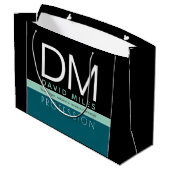 Moderne Geschäftsvorlage | Alle Farben individuell Große Geschenktüte (Rückseite Schrägansicht)