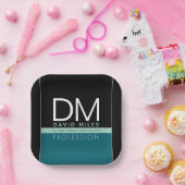 Moderne Geschäftsvorlage | Alle Farben individuell Pappteller (Party)