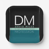 Moderne Geschäftsvorlage | Alle Farben individuell Pappteller (Vorderseite)