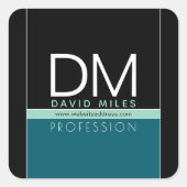 Moderne Geschäftsvorlage | Alle Farben individuell Quadratischer Aufkleber (Vorderseite)