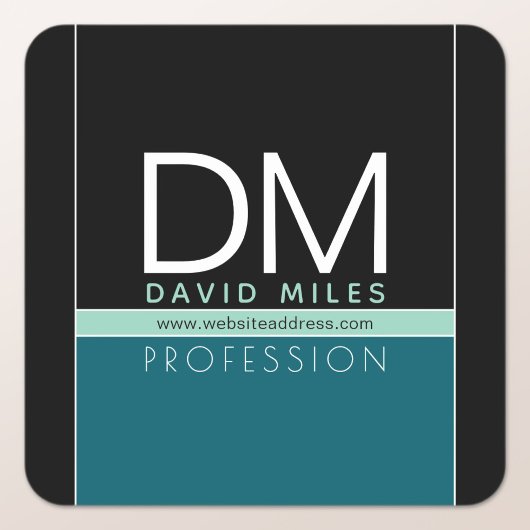 Moderne Geschäftsvorlage | Alle Farben individuell Quadratischer Aufkleber