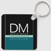 Moderne Geschäftsvorlage | Alle Farben individuell Schlüsselanhänger (Rückseite)