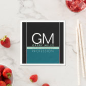 Moderne Geschäftsvorlage | Alle Farben individuell Serviette (Beispiel)