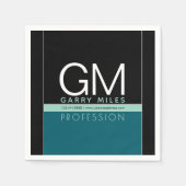 Moderne Geschäftsvorlage | Alle Farben individuell Serviette (Vorderseite)