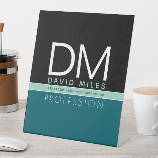 Moderne Geschäftsvorlage | Alle Farben individuell Sockelschild (In Situ)