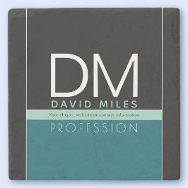 Moderne Geschäftsvorlage | Alle Farben individuell Steinuntersetzer