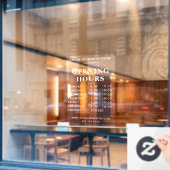 Moderne Geschäftszeiten Fensteraufkleber (Café-Fenster)
