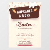 Moderne Geschäftszeiten für Ostern Fensteraufkleber (Blatt)