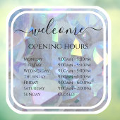 Moderne Geschäftszeiten für Quarz | Window Decal Fensteraufkleber (Blatt 3)