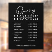 Moderne Geschäftszeiten für Schwarze Logos Fensteraufkleber (Blatt 2)