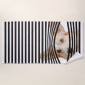 Moderne Geschenke für Hundeliebhaber in der Fotogr Strandtuch (Vorderseite)