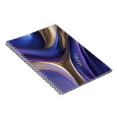 Moderne Geschenke für Ihr Blau, Lila und Gold Notizblock (Rechte Seite)