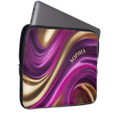 Moderne Geschenke für ihr Lila Rosa und Gold- Laptopschutzhülle (Vorne Rechts)