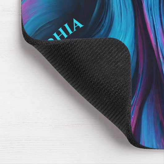Moderne Geschenke für ihre - blau und rosa- Mousepad (Ecke)