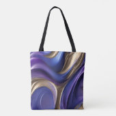 Moderne Geschenke für ihre blaue Lila- und Goldmed Tasche (Rückseite)