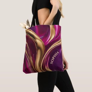 Moderne Geschenke für Ihre Fuchsien Lila und Gold- Tasche