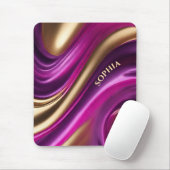 Moderne Geschenke für ihre Lila Rosa- und Goldstüc Mousepad (Mit Mouse)