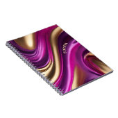 Moderne Geschenke für ihre Lila Rosa- und Goldstüc Notizblock (Rechte Seite)