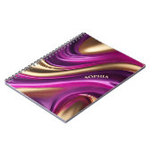 Moderne Geschenke für ihre Lila Rosa- und Goldstüc Notizblock (Linke Seite)