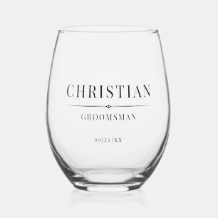 Moderne Geschenke für Trauzeugen Eleganter Trauzeu Weinglas Ohne Stiel
