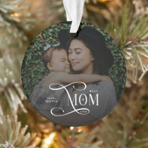 Moderne Geschenke zum Muttertag mit Foto Beste Mam Ornament