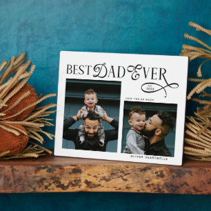 Moderne Geschenke zum Vatertag: Best Dad Ever mit Fotoplatte