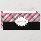 Moderne Geschenkgutscheine für Karierte Boutique (Vorne/Hinten)