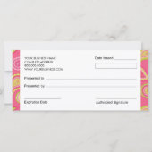 Moderne Geschenkgutscheine für Paisley Boutique (Rückseite)