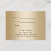 Moderne Geschenkgutscheine für Silver & Gold Salon Rabattkarte (Rückseite)