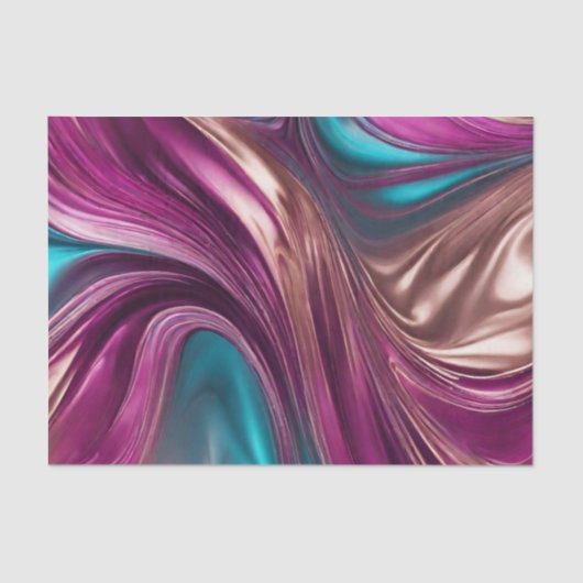 Moderne Geschenkgutscheine von Magenta Türkis und  Seidenpapier (Vorderseite)