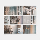Moderne Geschenkidee mit 9 Fotos als Collage Fleecedecke (Vorderseite (Horizontal))