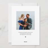 Moderne Geschenkkarte Foto Weihnachtskarte Feiertagskarte (Rückseite)