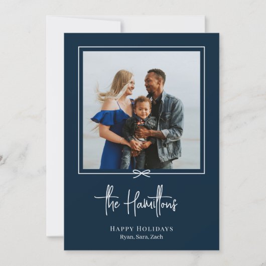 Moderne Geschenkkarte Foto Weihnachtskarte Feiertagskarte (Vorderseite)