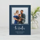 Moderne Geschenkkarte Foto Weihnachtskarte Feiertagskarte (Stehend Vorderseite)