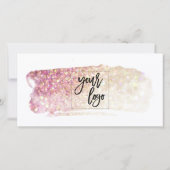 Moderne Geschenkkarte in Rosa - Logo (Rückseite)