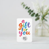 Moderne Geschenkkarten-Discount mit farbenfrohem S Rabattkarte (Stehend Vorderseite)