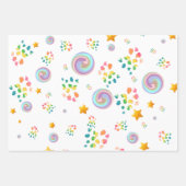 Moderne Geschenkpapier-Flachblatt-Set aus 3 Geschenkpapier Set (Vorderseite 3)