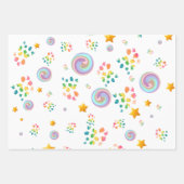 Moderne Geschenkpapier-Flachblatt-Set aus 3 Geschenkpapier Set (Vorderseite 2)
