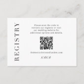 Moderne Geschenkregistrierung Hochzeitsszenario QR Begleitkarte (Vorderseite)