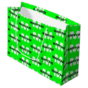 Moderne Geschenktasche mit individuellem Monogramm Große Geschenktüte